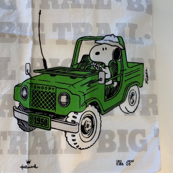 RARE LOT OF 3 VINTAGE (1959, 1970) SNOOPY HANDKERCHIEFS - Picture 10 of 15